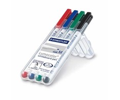 Staedtler - Lumocolor baltos lentos žymeklis - 4 vnt. asorti (301 WP4)
