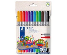 Staedtler STAEDTLER Noris Club Fasermaler mit Doppelspitze 12-er Pack retail
