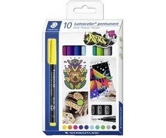 STAEDTLER 318C10 - Permanent-Universalstift F Set 10 Farben