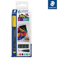 STAEDTLER 317C6 - Permanent-Universalstift M Set 6 Farben