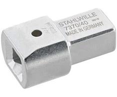 STAHLWILLE 7370/40 šešiakampis, kvadratinis adapteris, bendras ilgis 60 mm