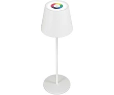 Stalinė lempa Realpower RealPower LED-RGB Tischlampe dimmbar mit Akku,baltas