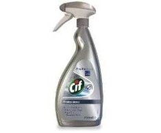 „Steel Care Cif Pro Formula“ be kvapiklių, paruoštas naudoti, 750 ml, 6 skysčio buteliukai x 750 ml/dėžutė