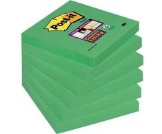 Staples POST-IT blokelis SUPER STICKY 654-6SS-AW, as1 pargus žalias, 76x76 mm, 90 lapų, 6 vnt.