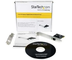 StarTech.com 1 prievado PCI Express PCIe gigabito tinklo serverio adapterio NIC plokštė – dvigubo profilio, vidinė, laidinė, PCI Express, Ethernet, 1000 Mbit/s
