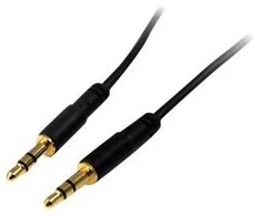 StarTech.com 10 pėdų plonas 3,5 mm stereo garso kabelis - M/M, 3,5 mm, kištukas, 3,5 mm, kištukas, 3 m, juodas