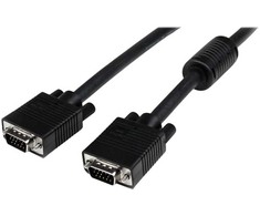 StarTech.com 5 m bendraašis didelės raiškos monitoriaus VGA vaizdo kabelis - HD15 į HD15 M/M, 5 m, VGA (D-Sub), VGA (D-Sub), kištukas, kištukas, juodas