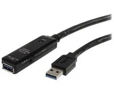 StarTech.com 5 m USB 3.0 aktyvus prailginimo kabelis - M/F, 5 m, USB A, USB A, USB 3.2 Gen 1 (3.1 Gen 1), juodas