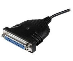 StarTech.com 6 pėdų USB į DB25 lygiagretų spausdintuvo adapterio kabelis - M/F, juodas, DB-25, USB A, 1,9 m, 100 g, 1900 mm