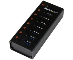StarTech.com 7 prievadų USB 3.0 šakotuvas – stalinis arba prie sienos tvirtinamas metalinis korpusas~7 prievadų USB 3.0 šakotuvas (5 Gbps) – stalinis arba prie sienos tvirtinamas metalinis korpusas, USB 3.2 Gen 1 (3.1 Gen 1) B tipo, USB 3.2 Gen 1 (3.1 Gen 1) A tipo, 5000 Mbit/s, juodas, aliuminis, maitinimas