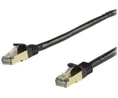 StarTech.com 7 m CAT6a Ethernet kabelis – 10 gigabitų ekranuotas snagless RJ45 100 W PoE pataisas – 10 GbE STP tinklo kabelis su įtempimo reljefu – juodas, individualiai išbandytas / laidų sujungimas UL sertifikuotas / TIA, 7 m, Cat6a, S/UTP (STP), RJ-45, RJ-45, juodas
