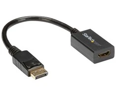 StarTech.com „DisplayPort“ į HDMI adapteris – DP 1.2 į HDMI vaizdo keitiklis 1080p – DP į HDMI monitoriaus / televizoriaus / ekrano kabelio adapteris – pasyvus DP į HDMI adapteris – fiksuojamas DP jungtis, 0,21 m, „DisplayPort“, HDMI, kištukas, kištukas, tiesus