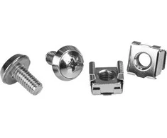 StarTech Rack Screws 20 Pack Installation Tool 12 mm M6 Screws M6 Nuts Cabinet Mounting Screws and Cage Nuts
