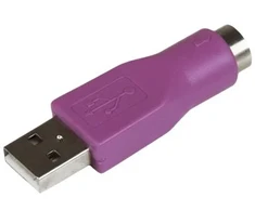 StarTech.com Pakaitinis PS/2 klaviatūros ir USB adapteris – F/M, USB A, PS/2, violetinis