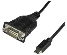 USB kabelis StarTech USB-C - DB-9 0, 4 m juodasis (ICUSB232C)
