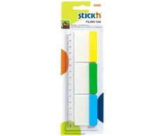 Stick N Find Registerfaner Stick'N kraftig rød/gul/grøn 37x50mm 3x10ark/pak m/lineal - (30 ark pr. pakke)