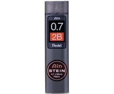 Pentel AIN STEIN aukšto polimero sąsagės, 2B, 0,7 mm, 40 vnt. dėžutėje.