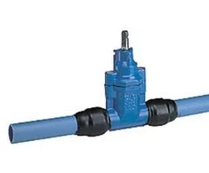 Jungiamasis vožtuvas 63 mm - PN10. su PE kojele PE100-SDR17. AVK