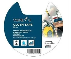 Stokvis Drobės juosta 48 mm x 50 m sidabrinė