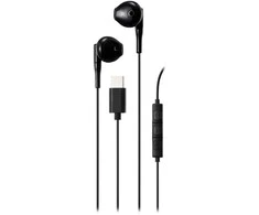 Ausinės STREETZ , 3-mygtukai, USB-C, juodos/ C210-BLK / 6612040