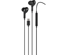 C220 į ausis įdedamos ausinės STREETZ, 3-mygtukai, USB-C, juodos / C220-BLK / 6612109