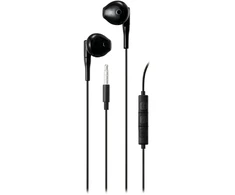 E130 pusiau į ausis įdedamos ausinės STREETZ , atsiliepimo mygtukas, 3,5 mm, mikrofonas, juodos / E130-BLK / 6612038