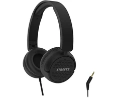 H110 ausinės STREETZ, sulankstomos, su garso reguliavimu, 3,5 mm, juodos / H110-BLK / 6612119