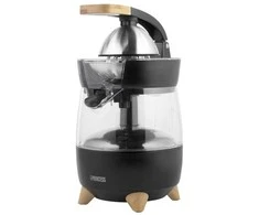 Princess 201862 Citrusinių vaisių sulčiaspaudė Pure, Juoda, Permatoma, Medinė, 1 l, Nerūdijančio plieno, 1 m, Plastikas, 300 W