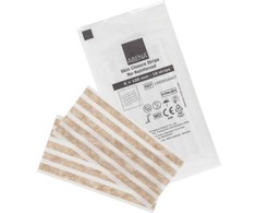 Suturtape ABENA 100x6 mm ruda, 2 lakštai x 5 juostelės, be latekso, sterili