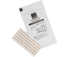 Žaizdų tvarsčio juostelė, ABENA, 75x3 mm, ruda, 5 juostelių lakštas, be latekso, sterili