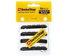 SWISSSTOP ratlankio stabdžių kaladėlių įdėklai RxPlus Original Juodas V-Brake Aliumininiai ratlankiams skirti V-Brake, V-Brake, Bulk:No, Juodas,