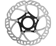 SWISSSTOP Rotor Catalyst CenterLock 160 mm dviejų dalių konstrukcija – 7075-T6 aliuminio voras ir SUS410 nerūdijančio plieno stabdžiai
