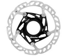 SWISSSTOP Rotor Catalyst Race CenterLock 140 mm dviejų dalių konstrukcija – 7075-T6 aliuminio voras ir SUS410 nerūdijančio plieno stabdžiai