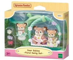 SYLVANIAN FAMILIES Mažyliai elniukai su gėlių sūpynėmis