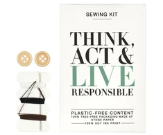 Segtukas, Think, Act &amp; Live Responsible, 9,5x6,5x0,2 cm, su adata, apsauginis segtukas