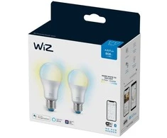 Taolight „WiZ Bulb“ 60 W A60 E27 x 2, išmanioji lemputė, „Wi-Fi“, balta, LED, E27, A60