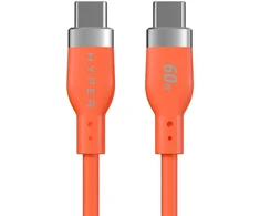 USB kabelis Targus HyperJuice Flex USB-C/silikoninis įkrovimo kabelis – oranžinis (HJ4011OGGL)