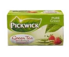 Žalioji arbata Pickwick Braškės Citrinžolė 20 paketėlių braškės/citrinžolė, 12 pakuočių x 20 vnt./kartoninė dėžė