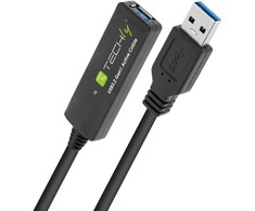 USB kabelis Techly USB-A - USB-A 10 m juodas (ICUR30100G)