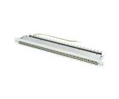 Telegärtner 19 colių MPP24-HS K komutacinė panelė Cat.6A, RJ-45, Cat6a, pilka, montuojama į stovą, 1U, 482,6 mm