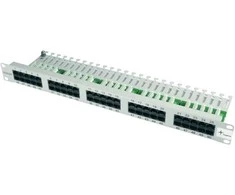 Telegärtner 50 prievadų ISDN jungiamoji panelė, Cat. 3, RJ-45, montuojama į stovą, 1U, DIN IEC 60068-1, 480 mm, 44,2 mm