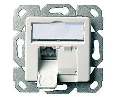 Telegärtner J00020A0523, 2 x RJ-45, 6a, baltas