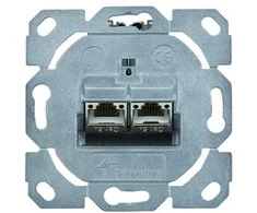 Telegärtner J00020A0529, RJ-45, 2 moduliai, 6a, metalinis, 41 mm, 28 mm