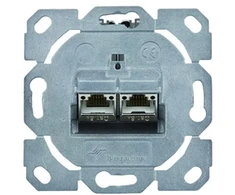 Telegärtner J00020A0529, RJ-45, 2 moduliai, 6a, metalinis, 41 mm, 28 mm