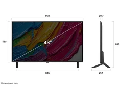 Televizorius LG QNED AI 43QNED80A6A, 109.2 cm (43"), 3840 x 2160 pikselių, QNED, Smart TV, Wi-Fi, Juodas