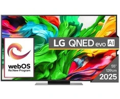 Televizorius LG QNED AI 55QNED86A3A, 139.7 cm (55"), 3840 x 2160 pikselių, QNED, Smart TV, Wi-Fi, Juodas