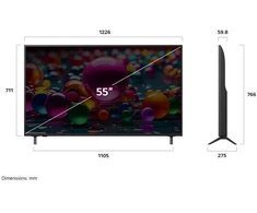 Televizorius LG UHD AI 55UA75006LA, 139.7 cm (55"), 3840 x 2160 pikselių, LED, Smart TV, Wi-Fi, Juodas