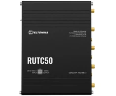 Teltonika RUTC50, „Wi-Fi 6“ (802.11ax), dviejų dažnių (2,4 GHz / 5 GHz), Ethernet LAN, 5G, juodas, pramoninis maršrutizatorius