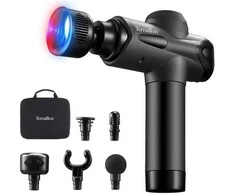 Terraillon masažuoklis „Pitch Massager Expert“, perkusinis masažas, universalus, juodas, lietimui jautrus, 3200 aps./min., su baterija