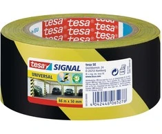 TESA 58133, Juodas, Geltona, Polypropylene (PP), 66 m, 50 mm